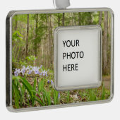 Smoky Mountain Trail in Spring Verzilverd Omlijst Ornament (Rechts)