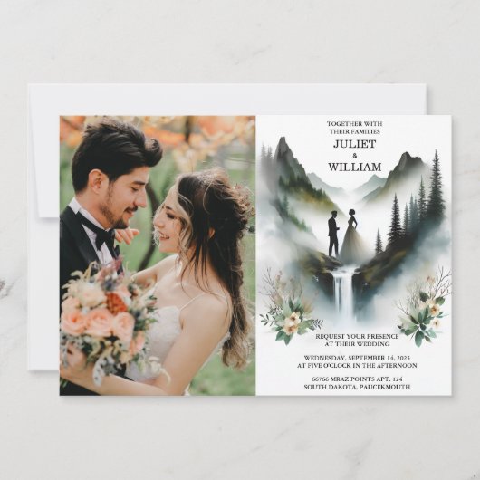 Smoky Mountain Verkoop Camera Foto Bruiloft Kaart (Voorkant)