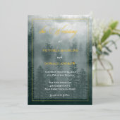 Smoky Mountain Wedding  Folie Uitnodiging (Staand Voorkant)