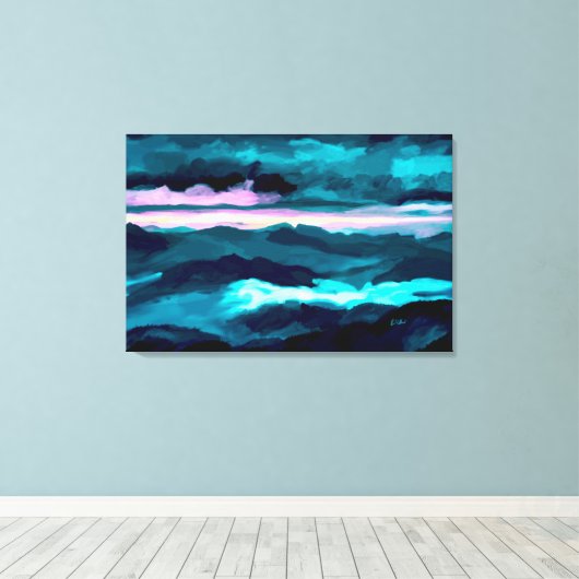 Smoky Mountains Canvas Afdruk (Insitu (Houten vloer))