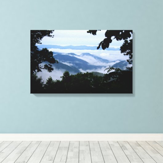 Smoky Mountains Canvas Print (Insitu (Houten vloer))