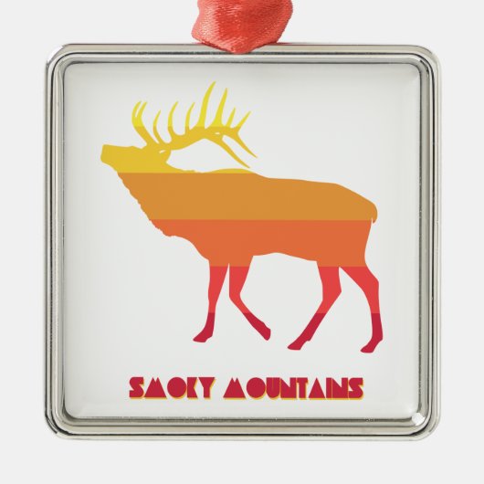 Smoky Mountains Elk Metalen Ornament (Voorkant)
