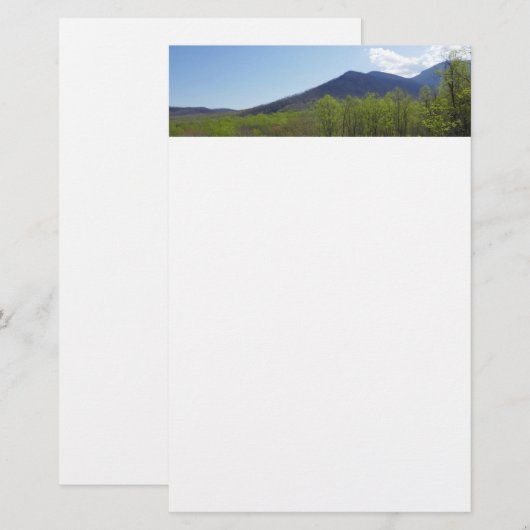 Smoky Mountains in Spring Landscape Briefpapier (Voorkant / Achterkant)