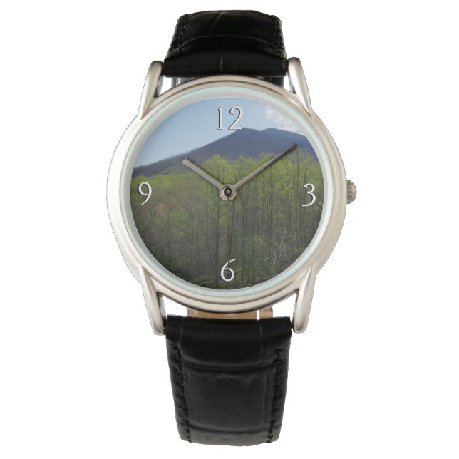 Smoky Mountains in Spring Landscape Horloge (Voorkant)