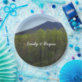 Smoky Mountains in Spring Landscape Papieren Bordje (Feest)