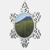 Smoky Mountains in Spring Landscape Tin Sneeuwvlok Ornament (Rechts)