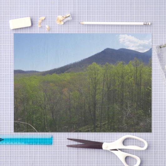 Smoky Mountains in Spring Landscape Tissuepapier (Craft)