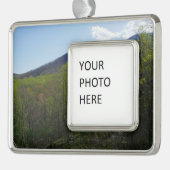 Smoky Mountains in Spring Landscape Verzilverd Omlijst Ornament (Links)