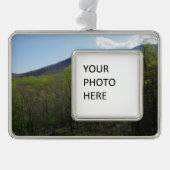 Smoky Mountains in Spring Landscape Verzilverd Omlijst Ornament (Voorkant)