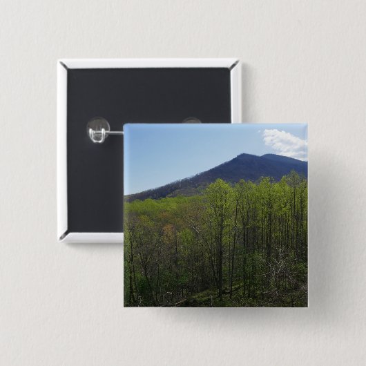 Smoky Mountains in Spring Landscape Vierkante Button 5,1 Cm (Voorkant /achterkant)