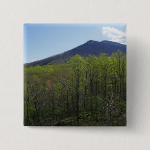 Smoky Mountains in Spring Landscape Vierkante Button 5,1 Cm