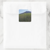 Smoky Mountains in Spring Landscape Vierkante Sticker (Tas)