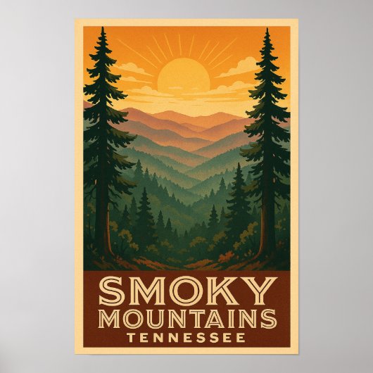 Smoky Mountains National Park, Tennessee Poster (Voorkant)