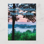 Smoky Mountains, NC Majestic Uitzicht en Sunset Briefkaart (Voorkant)