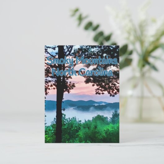 Smoky Mountains, NC Majestic Uitzicht en Sunset Briefkaart (Staand voorkant)