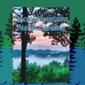 Smoky Mountains, NC Majestic Uitzicht en Sunset Briefkaart