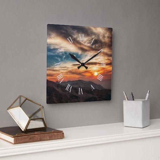 Smoky Mountains NC Vierkante Klok (Kantoor)