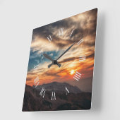 Smoky Mountains NC Vierkante Klok (Hoek)