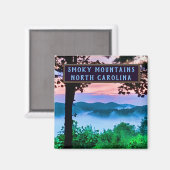 Smoky Mountains North Carolina Amazing Uitzicht Magneet (Voorkant / Achterkant)
