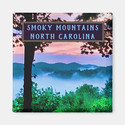 Smoky Mountains North Carolina Amazing Uitzicht Magneet (Voorkant)