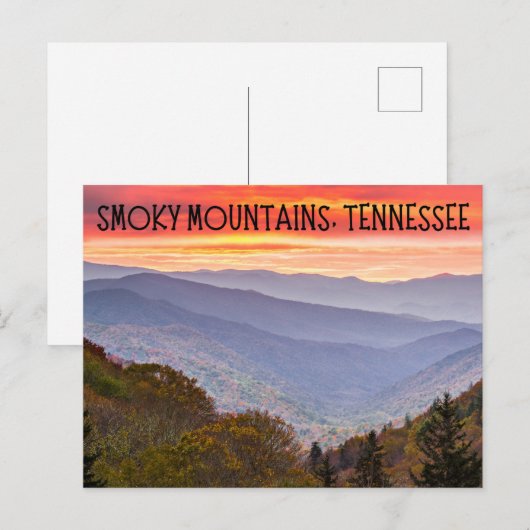 Smoky Mountains Tennessee Briefkaart Souvenir (Voorkant / Achterkant)