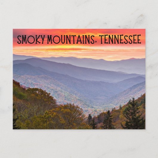 Smoky Mountains Tennessee Briefkaart Souvenir (Voorkant)