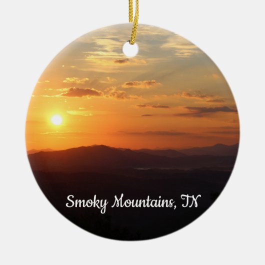 Smoky Mountains Tennessee Christmas Tree Ornament (Voorkant)
