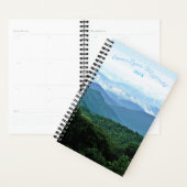 Smoky Mountains Thoreau Quote Blauw Groen Custom Planner (Display)