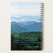 Smoky Mountains Thoreau Quote Blauw Groen Custom Planner (Achterkant)