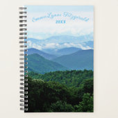 Smoky Mountains Thoreau Quote Blauw Groen Custom Planner (Voorkant)
