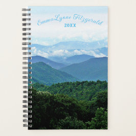 Smoky Mountains Thoreau Quote Blauw Groen Custom Planner