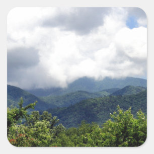 Smoky Mountains Vierkante Sticker