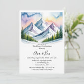 Smoky Mountains Winter bruiloft Kaart (Staand voorkant)