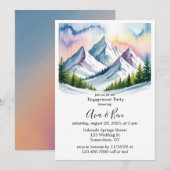 Smoky Mountains Winter Engagement Party Kaart (Voorkant / Achterkant)