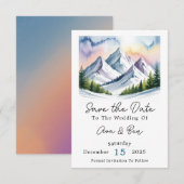 Smoky Mountains winterhuwelijk Save The Date (Voorkant / Achterkant)