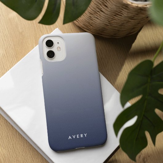 Smoky Navy & Gradiënt Ombre Persoonlijk Case-Mate iPhone Case