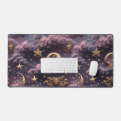 Smoky Plum Celestial Moon Astrology Aesthetic Bureaumat (Keyboard & Muis)