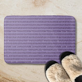 Smoky Plum Glitter Style Horizontal Stripes Badmat