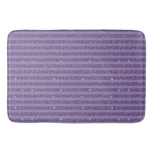 Smoky Plum Glitter Style Horizontal Stripes Badmat (Voorkant)
