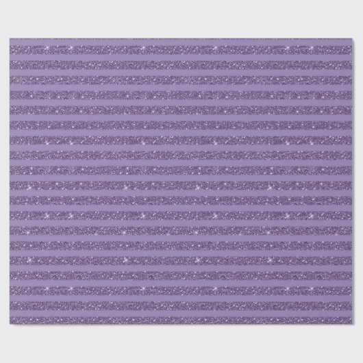 Smoky Plum Glitter Style Horizontal Stripes Cadeaupapier (Vlak)