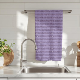 Smoky Plum Glitter Style Horizontal Stripes Theedoek