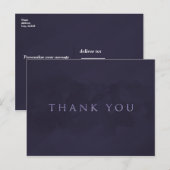 Smoky Plum Grey Chic Glam Modern DANK JE Briefkaart (Voorkant / Achterkant)