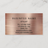 Smoky Roos Makeup Minimale bruine ogen Visitekaartje (Achterkant)