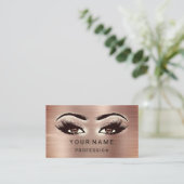 Smoky Roos Makeup Minimale bruine ogen Visitekaartje (Staand voorkant)