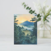 Smoky Sleeping Ute Mountain waterverf Briefkaart (Staand voorkant)