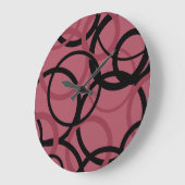 Smoky Topaz and Black Circles Grote Klok (Hoek)