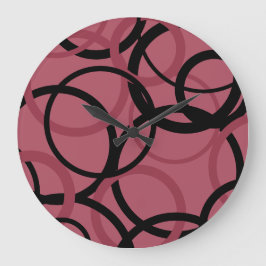 Smoky Topaz and Black Circles Grote Klok