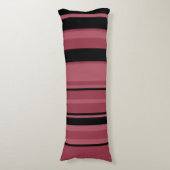 Smoky Topaz en Black Stripes Lichaamskussen (Voorkant Verticaal)