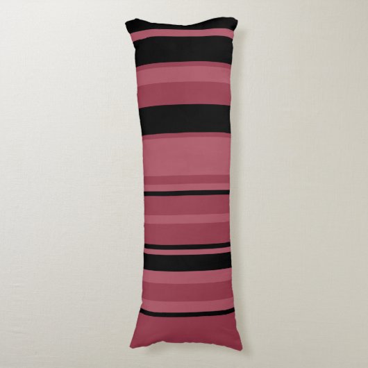 Smoky Topaz en Black Stripes Lichaamskussen (Voorkant Verticaal)