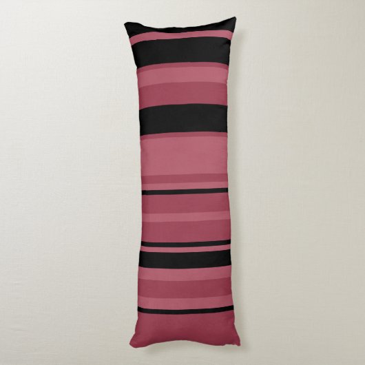 Smoky Topaz en Black Stripes Lichaamskussen (Achterkant (Verticaal))